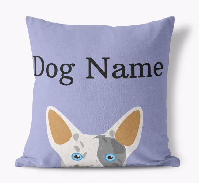 {dogsName}'s Icon & Name: Personalised {breedFullName} Canvas Cushion